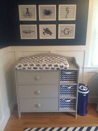 Wesley S Nautical Navy And Grey Nursery Grey Changing Table Ikea Prints Etsy Whale Sheet Land Ikea Baby Room Baby Furniture Sets Baby Nursery Furniture