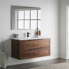 High quality bathroom cabinet and vanities, custom built to order in the us. Inolav Alfred 49 Vanity Solid Surface Top Floating Bathroom Vanity