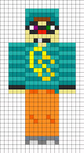 Minecraft Chimneyswift11 Skin Perler Bead Pattern Punto De Cruz Arte Pixel Hama Beads