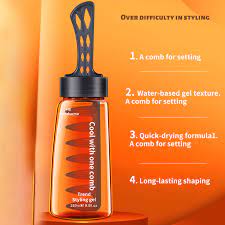 You can use gel to create softer looks, like a quiff and pompadour. Professional 2 In 1 Hair Wax Gel With Comb Long Lasting Fluffy Hair Pomade Wax Mud Men Hair Cream Salon Styling Gel Tool Pomades Waxes Aliexpress