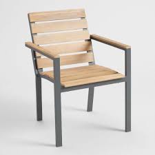 Bringing Together Warm Acacia Wood And Durable Metal Our Versatile Alicante Outdoor Dining Col Gray Patio Furniture Outdoor Dining Chairs Metal Outdoor Chairs