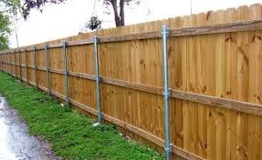 6 Ft Cedar Fence 3 Rail With Galvanized Posts Backside 22 Of 26 Cedar Fence Wood Fence Installation Cedar Wood Fence