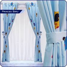 Saat ini model gorden minimalis juga beragam. Gorden Katun Motif Princess Biru L110xp200 Dekorasi Kamar Anak Perempuan Tirai Jendela Pintu Shopee Indonesia
