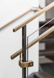 Brass Handrail And Fixture Stair Handrail Railing Design Handrail Design