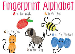 The best free set of alphabet worksheets you will find! Fingerprint Alphabet Art Easy Peasy And Fun