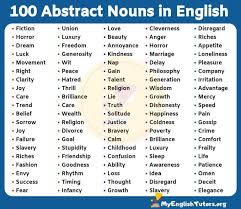 List Of 100 Useful Abstract Nouns In English You Should Learn My English Tutors Ngon Ngữ Ngủ