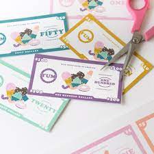 There are even templates that are in microsoft word and pdf formats, which means they printable and editable. Free Printable Play Money For Kids Design Eat Repeat