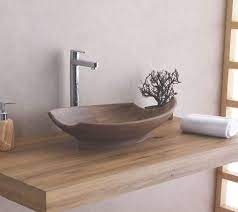 Maybe you would like to learn more about one of these? B Backline Ceramic Wooden Finish Table Top Vessel Sink Over Counter Wash Basin For Living Room And For Bathroom 24 X 14 X 5 Inch Amazon In Home Improvement