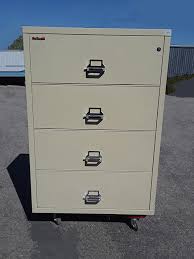 4 Drawer 42 Wide Lateral Fireproof File Cabinet By Fireking Bay 2 Bay Office Solutions