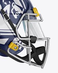 Custom design american football uniforms illustration template. American Football Helmet Mockup Side View In Apparel Mockups On Yellow Images Object Mockups