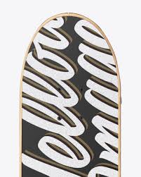 Free psd mockups smart object and templates to create magazines, books, stationery, clothing, mobile, packaging, business cards, banners, billboards free wine bottle mockup by anthony boyd graphics. Skateboard Mockup In Object Mockups On Yellow Images Object Mockups