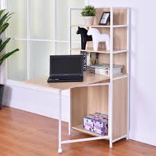 2 In 1 Foldable Convertible Desk With Cabinet And Bookshelf Convertible Desk Computer Desk With Shelves Bookshelf Desk