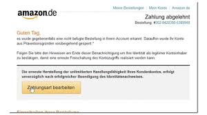 Amazon eu s.a.r.l., niederlassung deutschland verwendungszweck: Amazon Phishing Betruger Mail Zahlung Abgelehnt Computer Bild