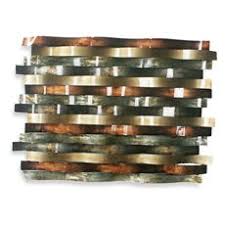 Modular copper wall sculpture finished in three distinct patinated patterns. Ribbon Metal Wall Decor Metal Wall Decor Metal Walls Wall Decor