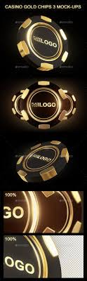 Casino Gold Chip Mockup Casino Logo Casino Mockup