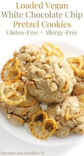 I used brown sugar instead of white, and it tasted like a fluffy graham cracker. Vegan White Chocolate Chip Pretzel Cookies Gluten Free Allergy Free