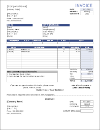 Sales Invoice Template For Excel