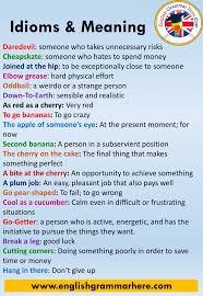 English Idioms And Phrases With Meanings And Examples Pdf Daredevil Someone Who Takes Unnecess In 2020 Idioms And Phrases English Vocabulary Words Learn English Words