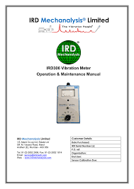 User Manual Ird Mechanalysis Limited Manualzz Com