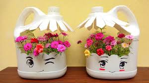 Do it yourself projects for recycling are always. Amazing Plant Pots Ideas Recycle Plastic Container Into Beautiful Flower Pots For Small Garden Youtube Flower Pot Crafts Diy Plastic Bottle Flower Pots