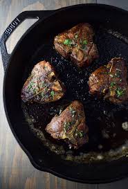 It's really enough just to cook them on the stove top on . Cast Iron Lamb Loin Chops With Cognac Butter Sauce Recipe Kitchen Swagger