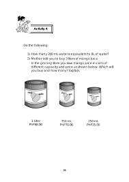 The common advise that you have to drink at least two litres of water a day is an old myth. 3 Math Lm Q4
