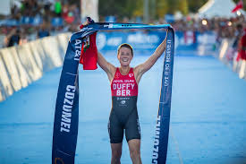 Boulder's flora duffy of bermuda celebrates after crossing the finish line to win the gold medal in the women's individual triathlon . How Flora Duffy Became World Champion Of Everything Trizone