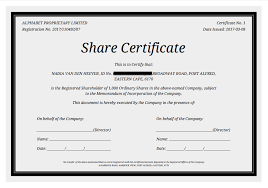 Infodocs How To Create A Share Certificate