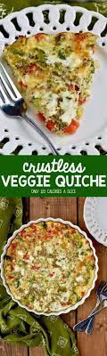 This Crustless Vegetable Quiche Is Easy To Make And Only 120 Calories A Slice So Delicious In 2021 Quiche Recipes Cooking Recipes Recipes
