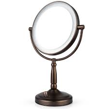 Fufu&gaga vanity set with lighted mirror, makeup vanity dressing table with 5 drawers, shelves, dresser desk and cushioned stool set (white/lighted mirror) 3.5 out of 5 stars 9 $199.99 $ 199. The Best After Sale Service Miusco 7x Magnifying Lighted Makeup Mirror Two Sided Natural Daylight Led Vanity Mirror Battery And Usb Operated 8 Inch Bronze Kitchen Home Exclusive Www Misrtalateen Com