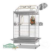 Includes 3 wood perches and 2 food and watering cups. Castell Play Parrot Cages Stone Color Parrots Fun