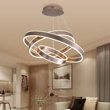 It can be tricky to change a ceiling spotlight bulb if you don't know how. Brown Ring Pendant Lighting Modern 1 2 3 Light Led Metal Ceiling Chandelier For Foyer Beautifulhalo Com