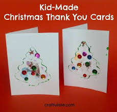 Well, you don't have to spend hundreds of dollars on christmas to make them happy. Kid Made Christmas Thank You Cards Craftulate Thank You Cards From Kids Christmas Thank You Christmas Card Crafts