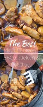 Bbq Dutch Oven Chicken And Potatoes Recipe Recipe Dutch Oven Recipes Oven Chicken Oven Bbq Chicken