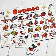 These french word puzzles are great for teachers, homeschoolers and parents. Personalised Wooden Learn French Puzzle Meenymineymo