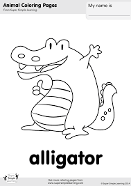 Select from 35970 printable coloring pages of cartoons, animals, nature, bible and many more. Alligator Coloring Page Super Simple