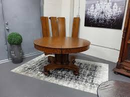 54 Round Quartered Oak Split Pedestal Dining Table Antique Dining Tables Pedestal Dining Table Table