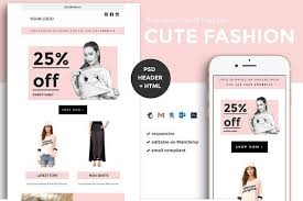 Fashion Email Template Psd Html By Design Cream On Creativemarket Email Templates Responsive Email Template Templates