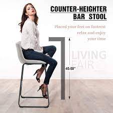 Search for seat height for counter stool. Buy Alpha Home Bar Stools Set Of 2 Bar Chair 30 Inches Bar Height Stools Pub Kitchen Island Stools Chairs Dining Room Furniture 350 Lbs Capacity Grey Online In Indonesia B088nhbrly