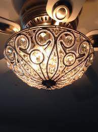 Tired Of The Boring Ceiling Fan Light Kits Buy A Sparkly Flush Mount Fixture With The Ceiling Fan Light Fixtures Ceiling Fan Chandelier Ceiling Fan Light Kit