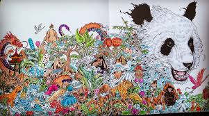Imagimorphia Panda Kerby Rosanes Coloured In By Artydawn Animorphia Coloring Book Colorful Drawings Animorphia Coloring