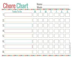 20 Free Printable Chore Charts Chore Chart Template Free