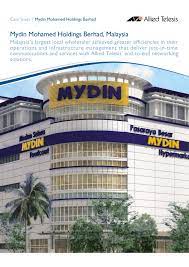 Malik murad ali is the it director for mydin mohamed holdings berhad. Mydin Mohamed Holdings Berhad Malaysia