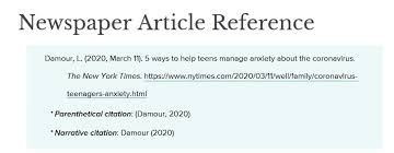 An original article can be accessed here. Apa Style Here S An Example Reference For A Newspaper Article Read Online Following The Template In Section 10 1 Of The Publication Manual More Examples Are At Https Apastyle Apa Org Style Grammar Guidelines References Examples Facebook