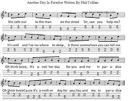 We have an official another day in paradise tab made by ug professional guitarists. Another Day In Paradise Sheet Music By Phil Collins Tenor Banjo Tabs