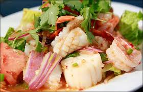 Place shrimp in zip top bag or other container. Spicy Thai Seafood Salad Mellow Space