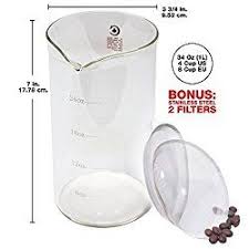 Black And Decker Spacemaker Coffee Maker Replacement Carafe Crush Club French Press Replacement Glass Universal Beaker 2 Steel Filters For Bodum 34 Ounce Beaker Glass Replacement Glass