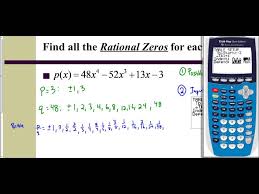 Lesson 6 8 Finding The Rational Zeros Youtube