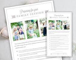 Style Guide Template Family Session Guide Family Prep Guide Etsy Photographer Templates Style Guide Template Photography Templates
