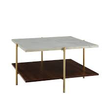 Mid Century Marble And Gold Coffee Table Simone Rc Willey Furniture Store In 2020 Modern Square Coffee Table Faux Marble Coffee Table Coffee Table Square
